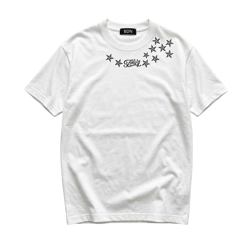 Star Graphic Tee Women Small White NWOT Unisex Cotton Short Sleeve Foul Shirt